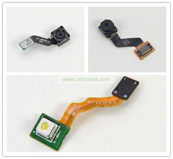 拆前置、后置攝像頭及閃光燈