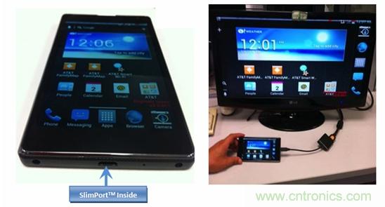 采用SlimPort接口技術(shù)的新一代Google Nexus手機(jī)樣機(jī)。