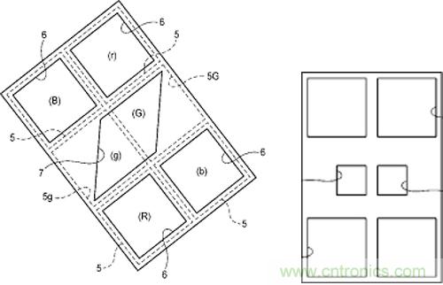左：新型傳感器的相位差檢測(cè)單元結(jié)構(gòu)，右：富士現(xiàn)有混合式傳感器的相位差檢測(cè)單元結(jié)構(gòu)