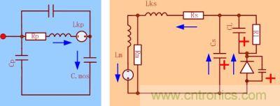 當(dāng)DS端電壓上升，次級(jí)的電壓達(dá)到輸出電壓