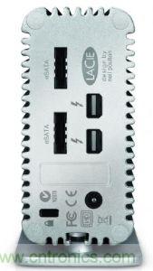 圖2：Thunderbolt周邊可利用多線串接方式，在單一傳輸線纜同時(shí)傳送影像與數(shù)碼資料