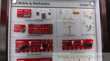Molex MicroSIM、MicroSD、MicroUSB和MicroHDMI連接器