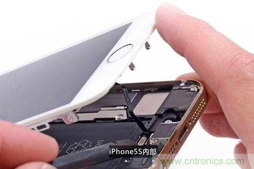 土豪金iPhone 5S拆解：內(nèi)部結(jié)構(gòu)升級，維修難度增加