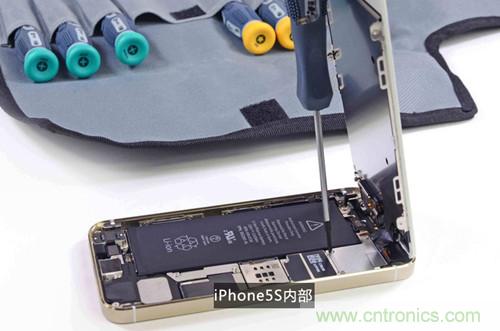 土豪金iPhone 5S拆解：內(nèi)部結(jié)構(gòu)升級，維修難度增加