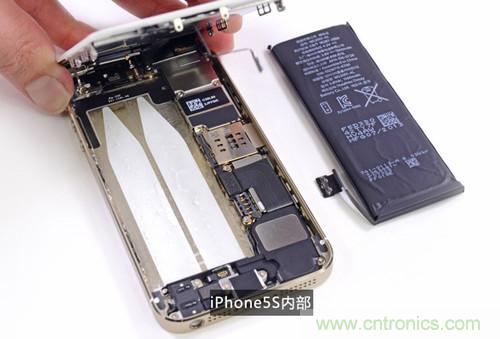 土豪金iPhone 5S拆解：內(nèi)部結(jié)構(gòu)升級，維修難度增加