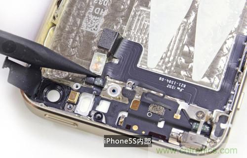 土豪金iPhone 5S拆解：內(nèi)部結(jié)構(gòu)升級，維修難度增加
