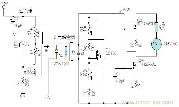 圖1：基于有源器件的線性區(qū)域進行功率控制。