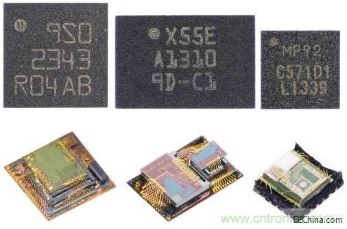 來自三家不同供應(yīng)商的9軸MEMS傳感器尺寸、內(nèi)部結(jié)構(gòu)都大不相同