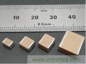 StackiCap的各規(guī)格產(chǎn)品尺寸：1812，2220，2225和3640