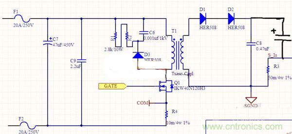 高人指點：反激初級電流波形異常如何解決？
