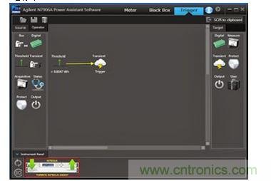 在圖形化軟件中生成一個能量限制設置，并加載到安捷倫APS 電源