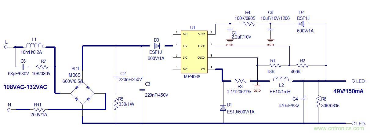 高兼容性、極簡(jiǎn)的可控硅調(diào)光LED方案設(shè)計(jì)