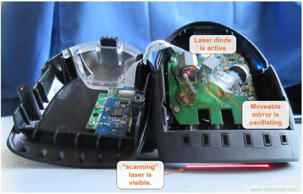 拆解45美元的藍牙無線條碼掃描槍，發(fā)現(xiàn)里面鏡中有鏡