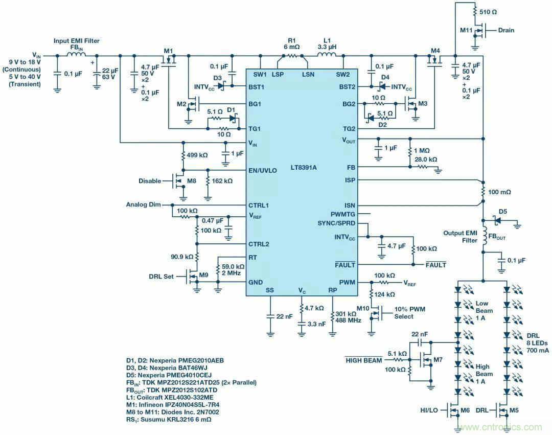 一顆芯驅(qū)動(dòng)整個(gè)車(chē)前燈組，這個(gè)控制器是怎么做到滴？