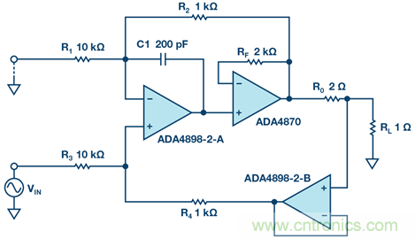 高精度、快速建立的大電流源
