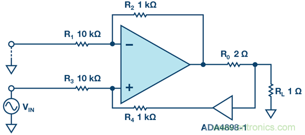 高精度、快速建立的大電流源