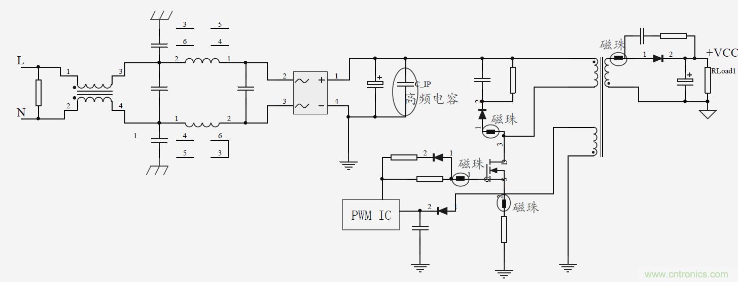 如何改善開關(guān)電源電路的EMI特性？