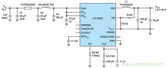 使用高效率、高頻率、低EMI DC/DC轉換器降低對陶瓷電容的電源要求