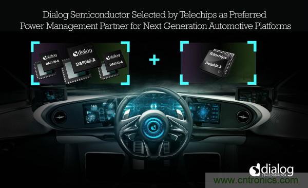 Dialog成為Telechips優(yōu)選電源管理合作伙伴，助力下一代汽車平臺(tái)