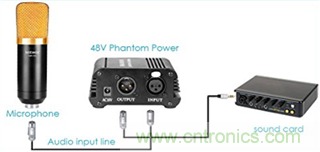TPS61391升壓變換器，為電容麥克風(fēng)提供48V超低噪聲幻象電源