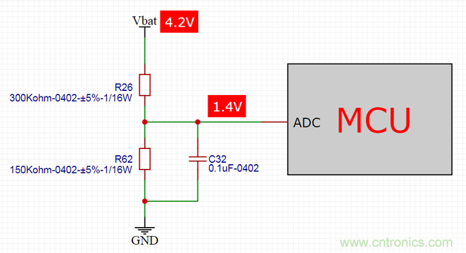 電池電壓偵測(cè)電路&ldquo;踩坑&rdquo;：分壓電阻的精度竟然是5%，不是1%