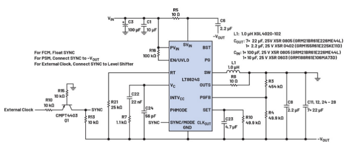 噪聲敏感負電壓軌有救了！反相降壓 - 升壓方案登場