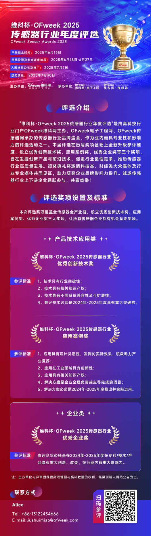 尋找傳感器界的“隱形王者”！維科杯·OFweek 2025年度評選等你來戰(zhàn)