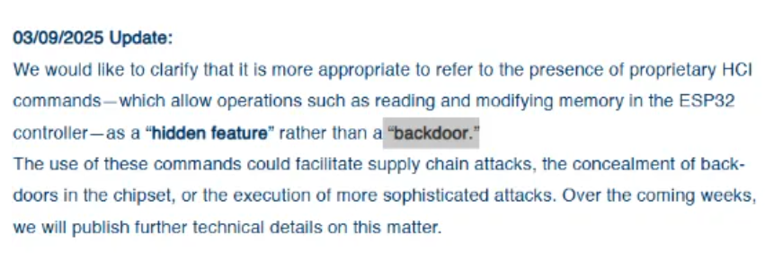樂鑫ESP32系列芯片被曝存在“后門”？官方緊急回應(yīng)
